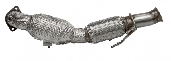 Ford-Focus-RS-III-HJS-Downpipe-mit-200cpsi-Sportkat Ford Focus RS III - HJS Downpipe mit 200cpsi Sportkat 90815040